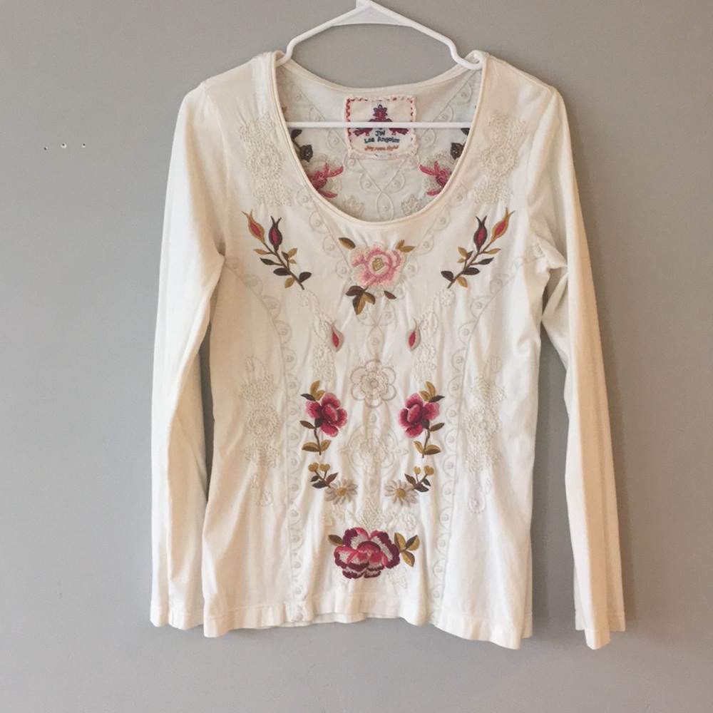 johnny was embroidered long sleeve tee